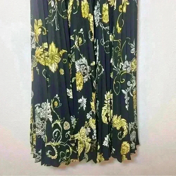 Nanette Lepore Black and Yellow Floral Midi Dress - Picture 6 of 12